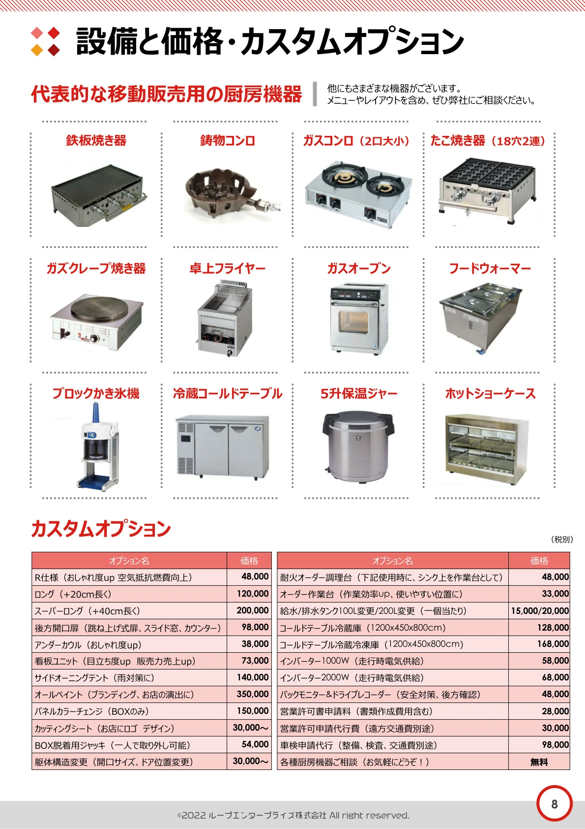 冷蔵庫・発電機選びもサポート